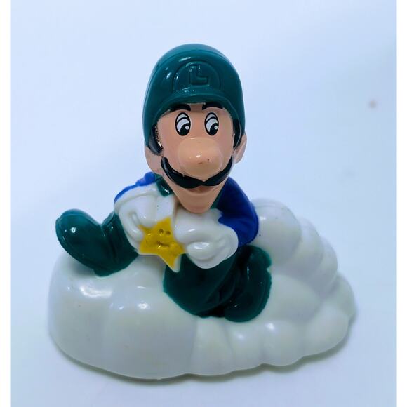 Official Super Mario Toad Blue Plush & 1989 Pull Back Dizzy Mover McDonalds Toy - Picture 3 of 9